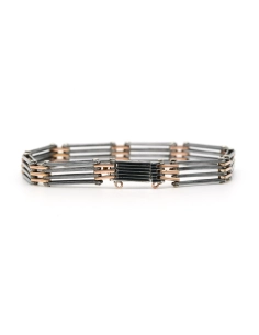 Bracelet Art Déco en argent niellé - 3