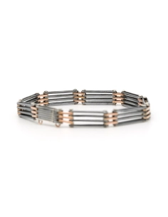 Bracelet Art Déco en argent niellé - 4