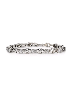 Bracelet contemporain en argent 925 serti de zirconiums - 2