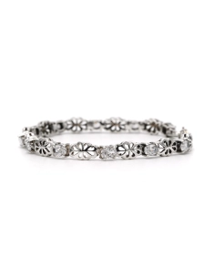 Bracelet contemporain en argent 925 serti de zirconiums - 3