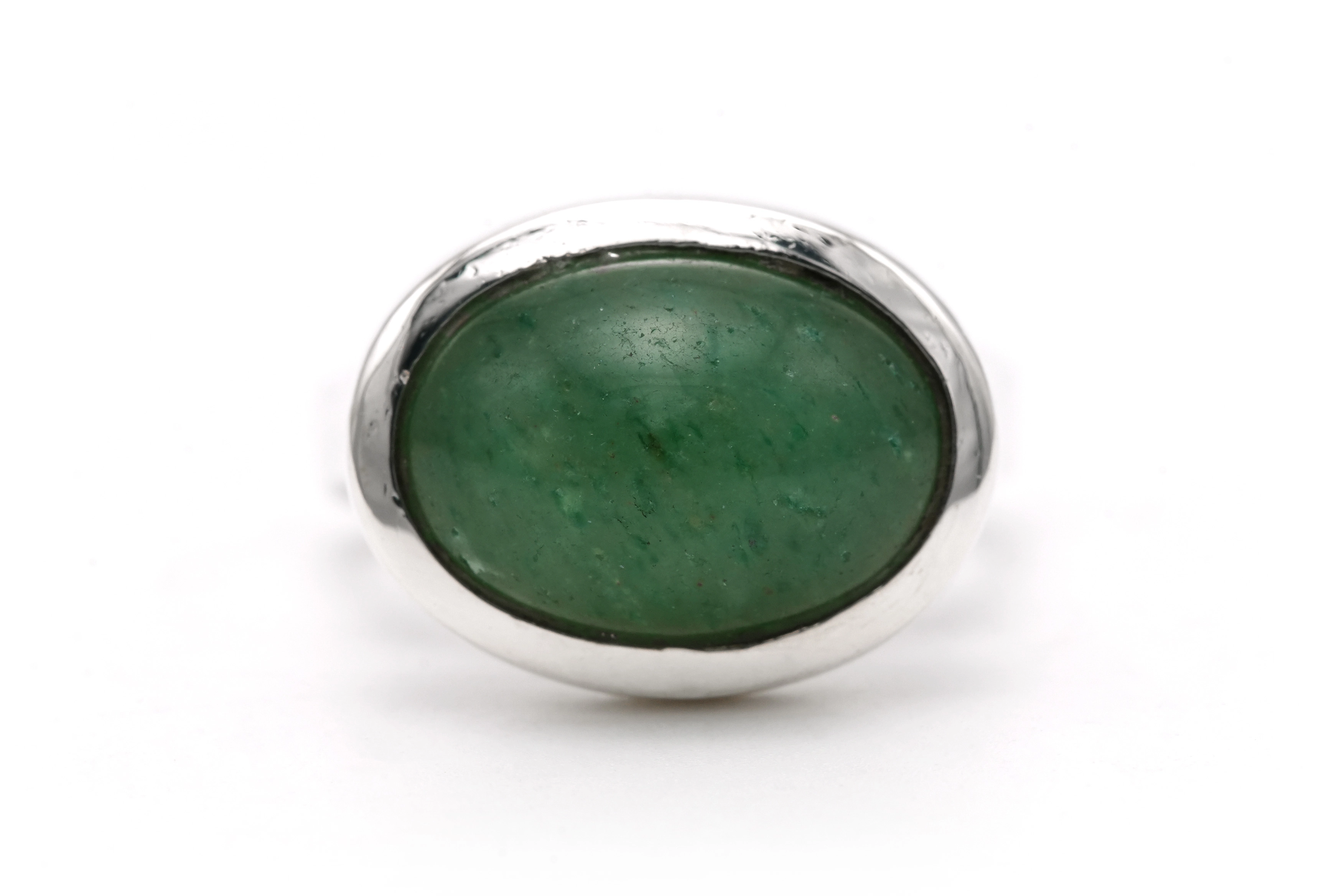 Bague Années 70 en argent sertie d'une aventurine - 1