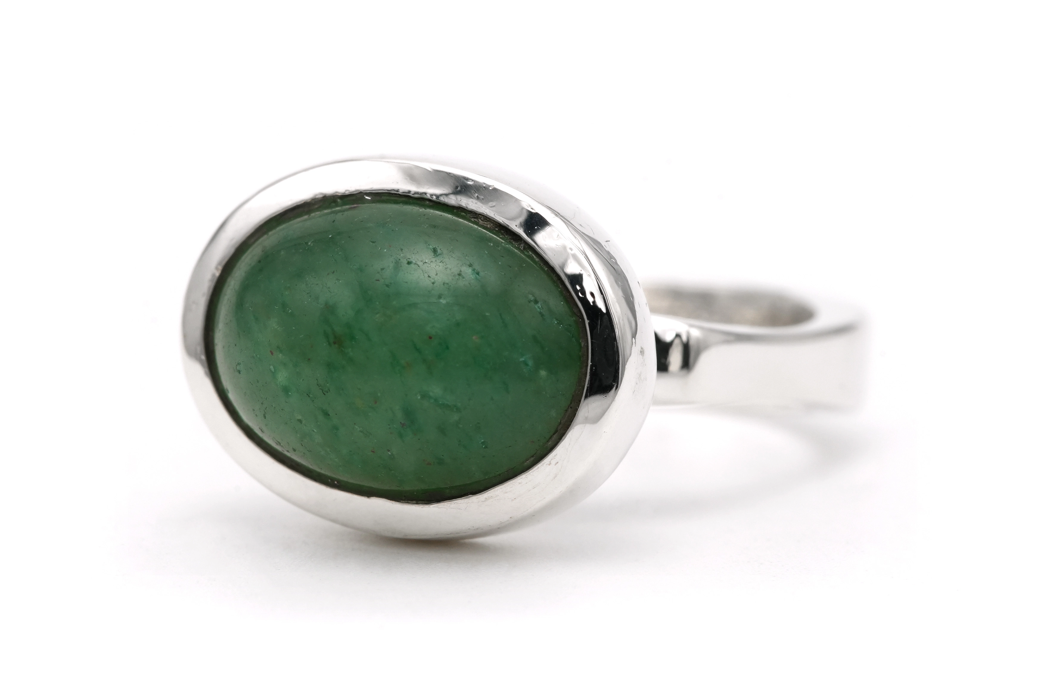 Bague Années 70 en argent sertie d'une aventurine - 2