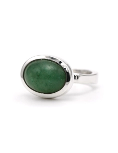 Bague Années 70 en argent sertie d'une aventurine - 2