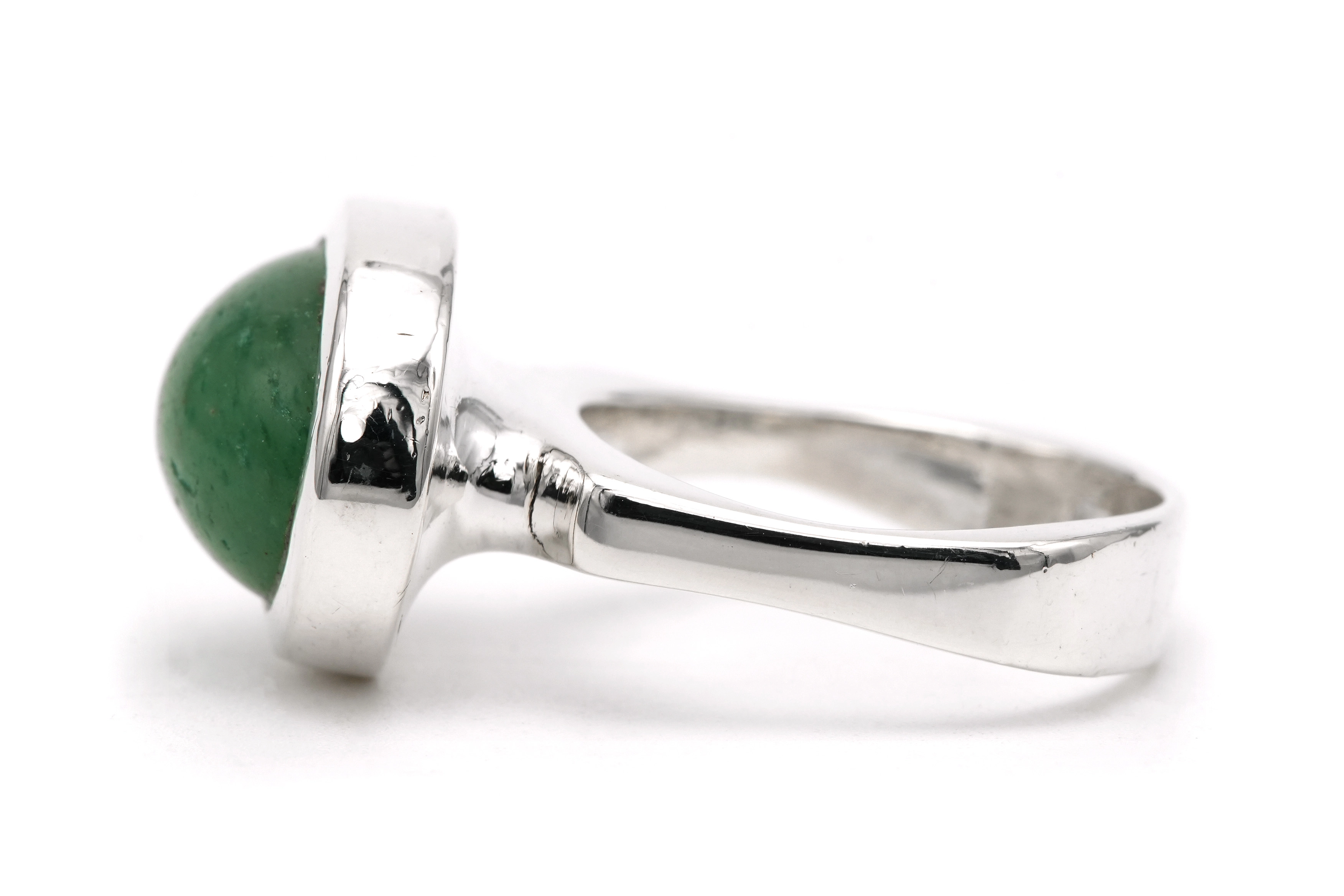 Bague Années 70 en argent sertie d'une aventurine - 3