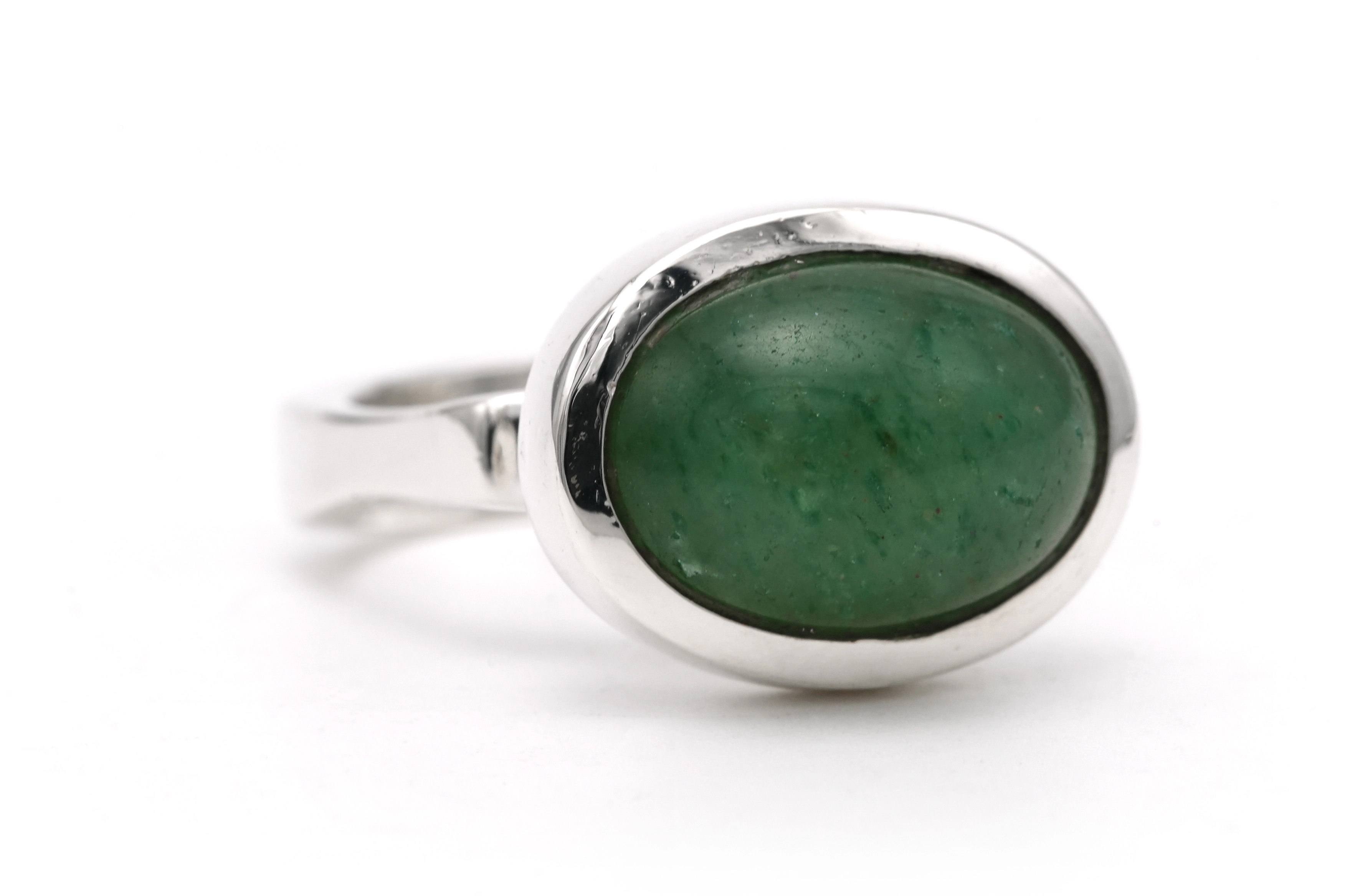 Bague Années 70 en argent sertie d'une aventurine - 6