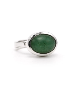 Bague Années 70 en argent sertie d'une aventurine - 6