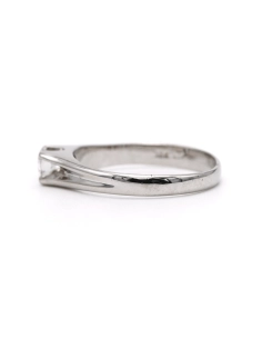 Bague Années 70 en or blanc 18 carats sertie d'un diamant taille "brillant" (+-0.33ct) - 3