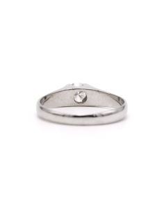 Bague Années 70 en or blanc 18 carats sertie d'un diamant taille "brillant" (+-0.33ct) - 4