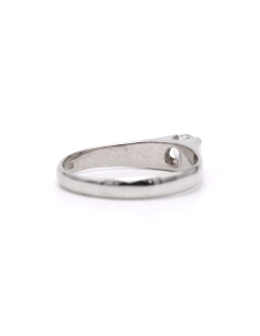 Bague Années 70 en or blanc 18 carats sertie d'un diamant taille "brillant" (+-0.33ct) - 5
