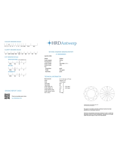 Diamant naturel taille "brillant" rond certifié HRD 0.89 carats - F - VS 2 - 1