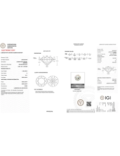 Diamant lap grown taille "brillant" rond certifié IGI 1.08 carats - D - VS 1 - 5
