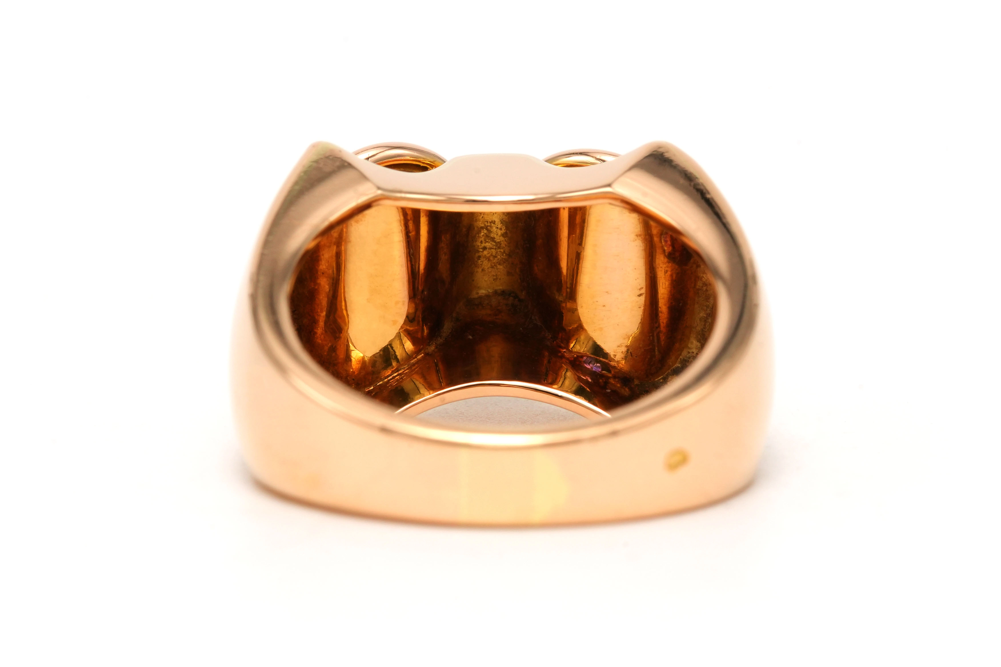 Bague Art Déco en or jaune 18 carats sertie de diamants taille "brillant" (+-0.09 - 4