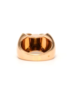 Bague Art Déco en or jaune 18 carats sertie de diamants taille "brillant" (+-0.09 - 4