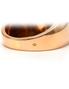 Bague Art Déco en or jaune 18 carats sertie de diamants taille "brillant" (+-0.09 - 7