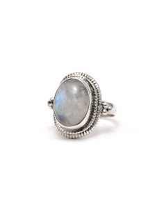 Bague contemporaine en argent 925 sertie d'une labradorite - 2