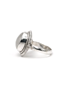 Bague contemporaine en argent 925 sertie d'une labradorite - 3