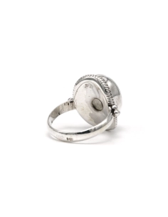 Bague contemporaine en argent 925 sertie d'une labradorite - 6