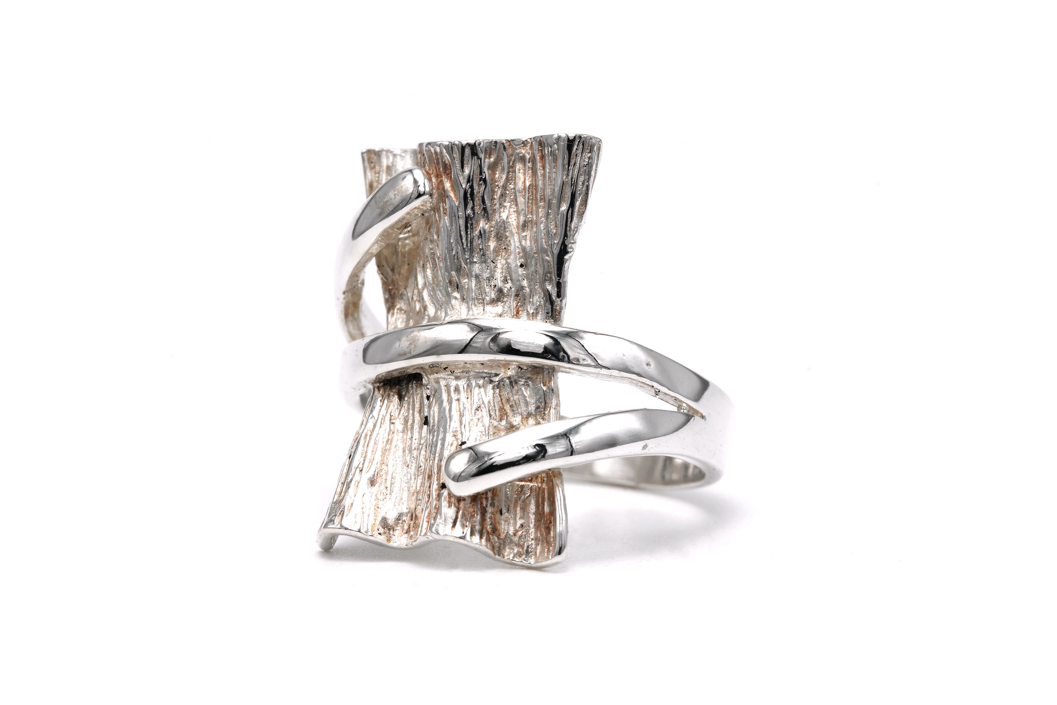 Bague contemporaine en argent 925 - - 2