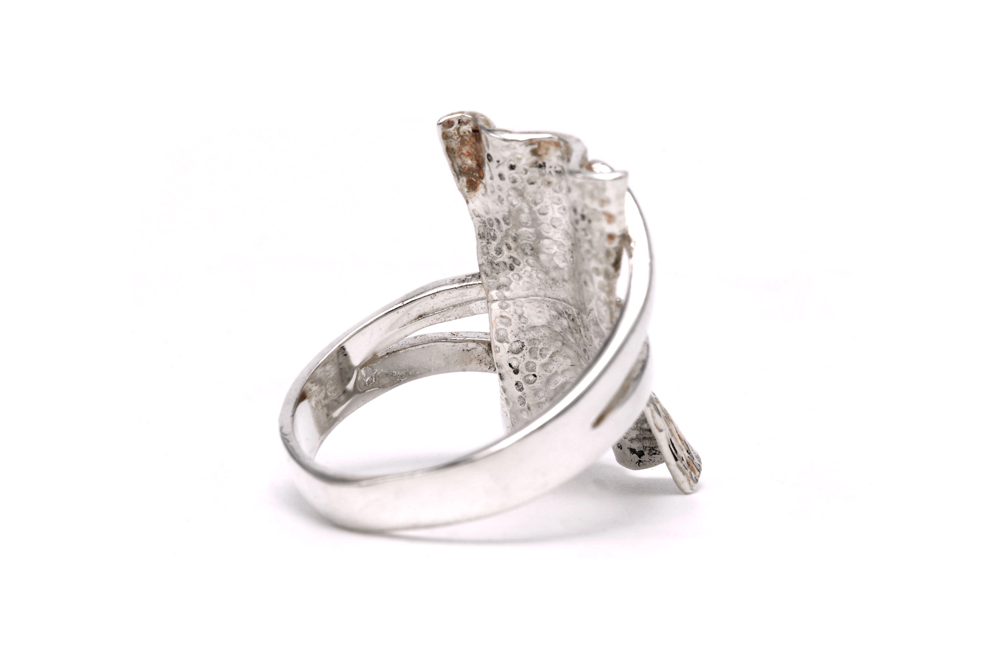 Bague contemporaine en argent 925 - - 5