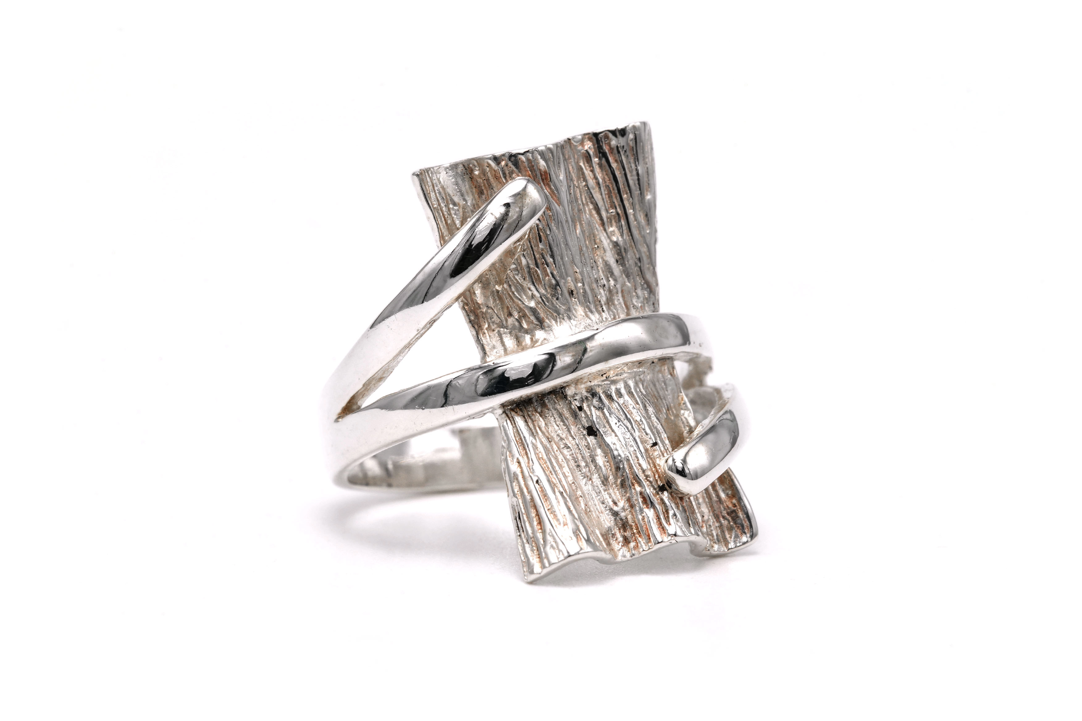 Bague contemporaine en argent 925 - - 6