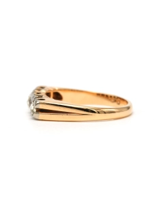 Bague Napoléon III en or jaune 18 carats sertie de diamants taille "rose" - 3
