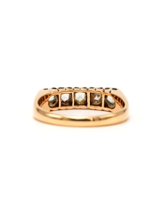 Bague Napoléon III en or jaune 18 carats sertie de diamants taille "rose" - 4