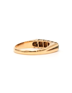 Bague Napoléon III en or jaune 18 carats sertie de diamants taille "rose" - 5