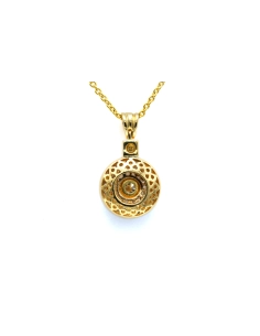 Pendentif contemporain en or jaune 18 carats serti de diamants taille "brillant" (+-0.48ct) - 4