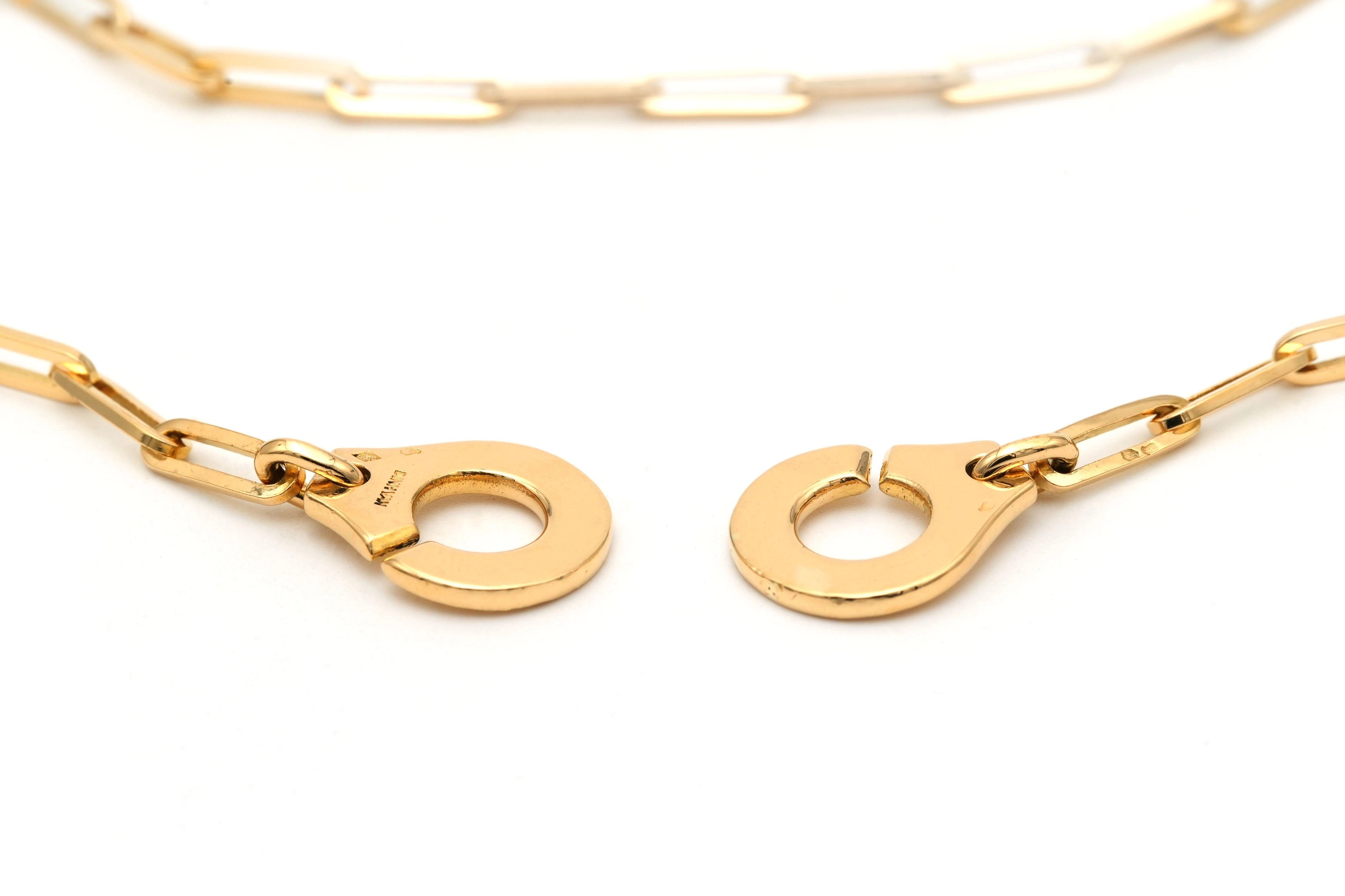Collier Dinh Van - Menottes XL contemporain en or jaune 18 carats - 1