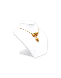 Collier Napoléon III en or jaune 18 carats serti de turquoises et de perles - 3