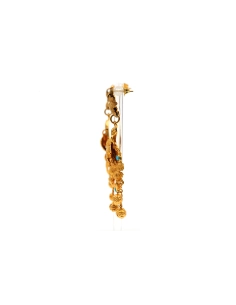 Boucles d'oreilles Napoléon III en or jaune 14 carats serties de turquoises - 5