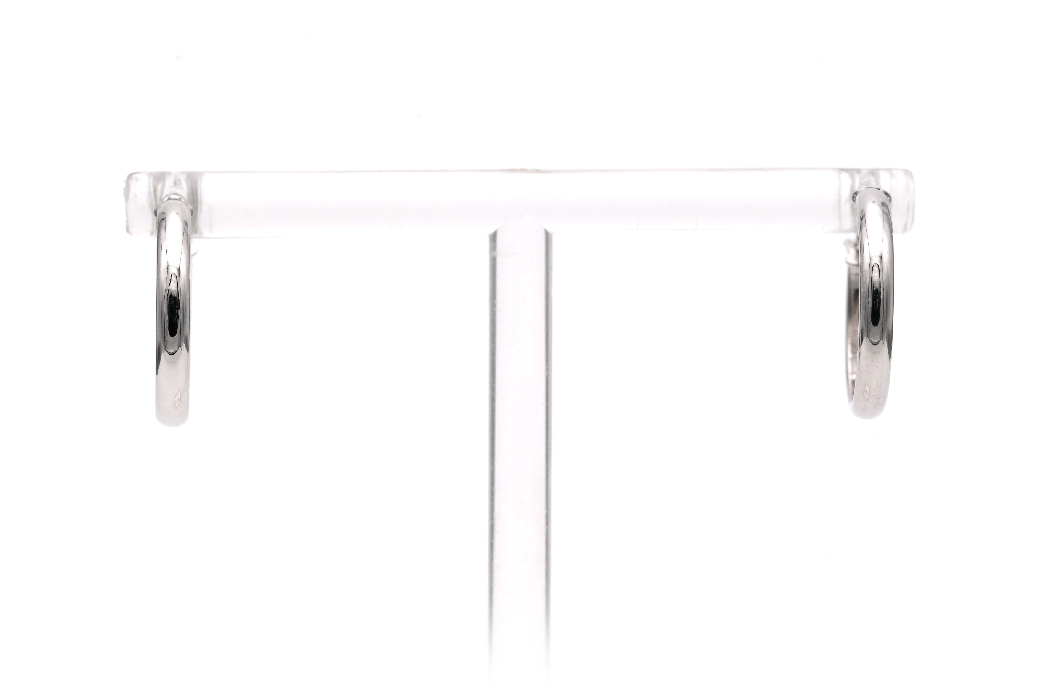 Boucles d'oreilles contemporaines en or blanc 18 carats - 1