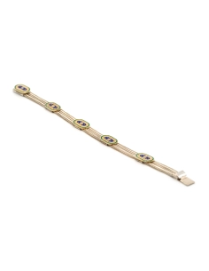 Bracelet contemporain en argent 925 serti d'émail - 2