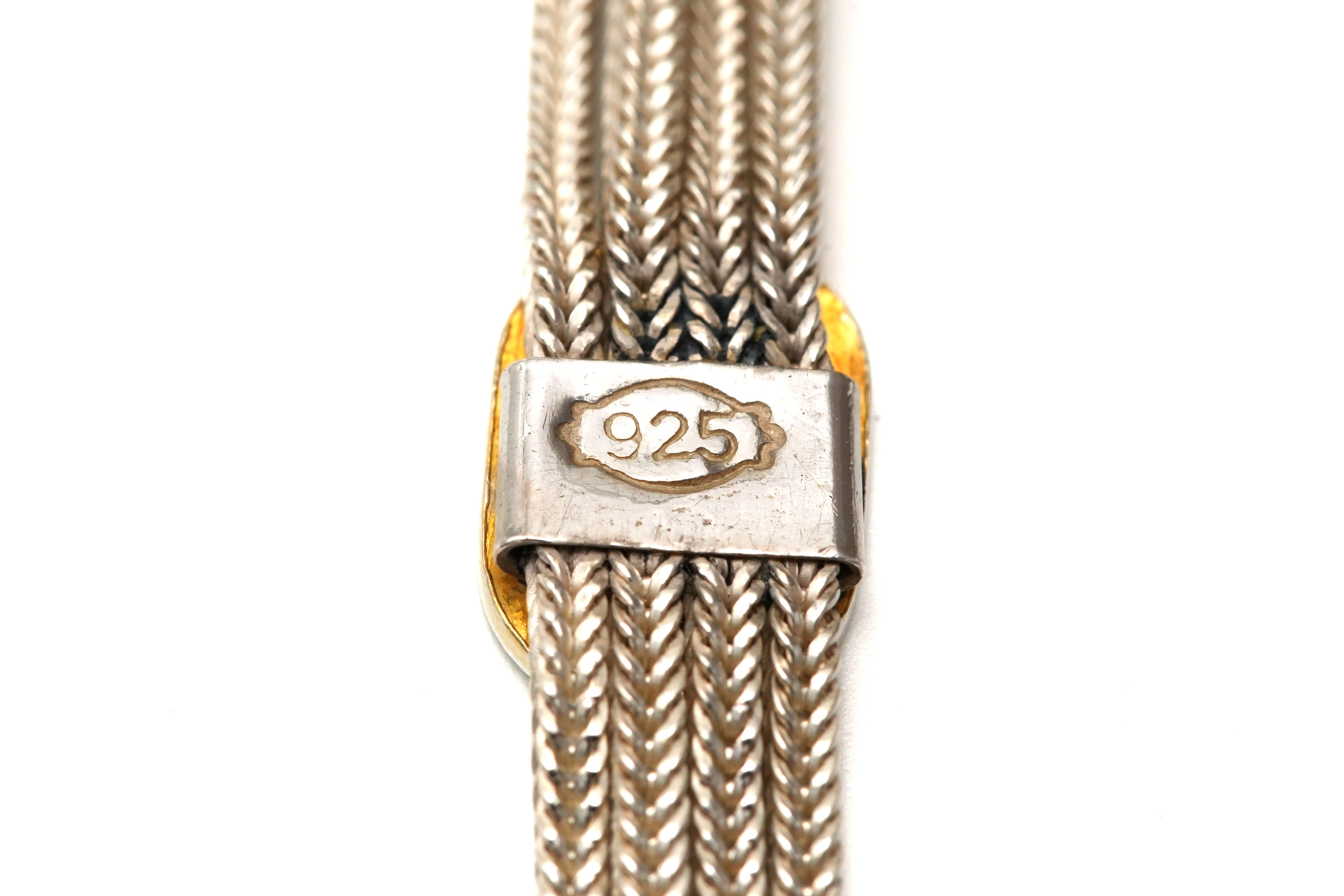 Bracelet contemporain en argent 925 serti d'émail - 3