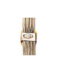 Bracelet contemporain en argent 925 serti d'émail - 3