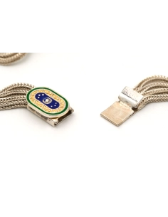 Bracelet contemporain en argent 925 serti d'émail - 5
