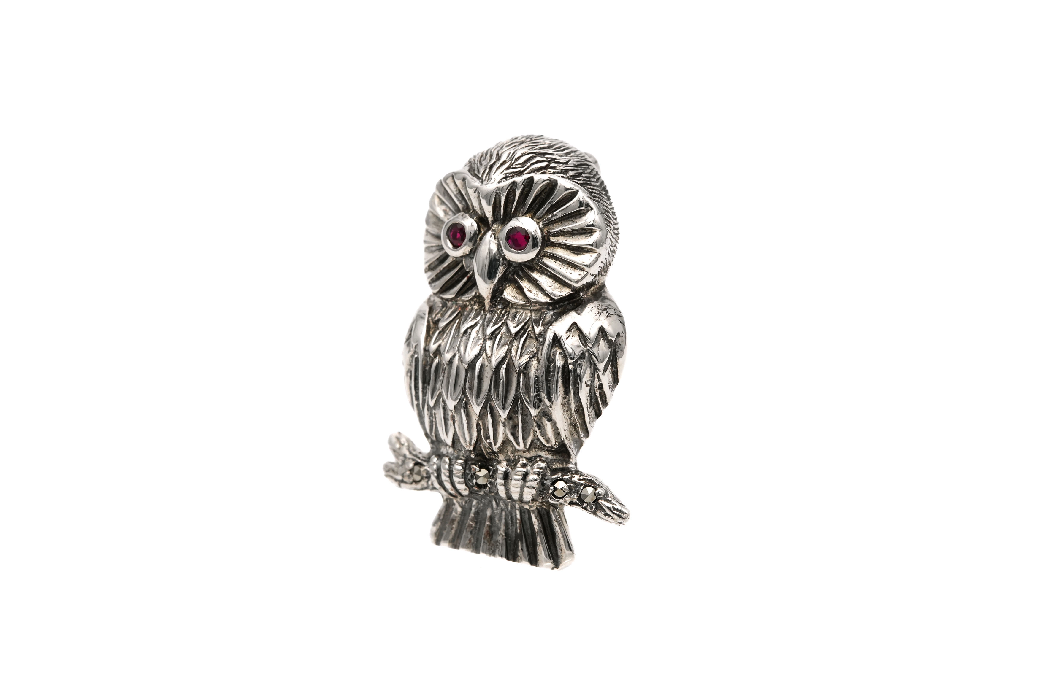 Broche contemporaine en argent 925 sertie de grenats - 1