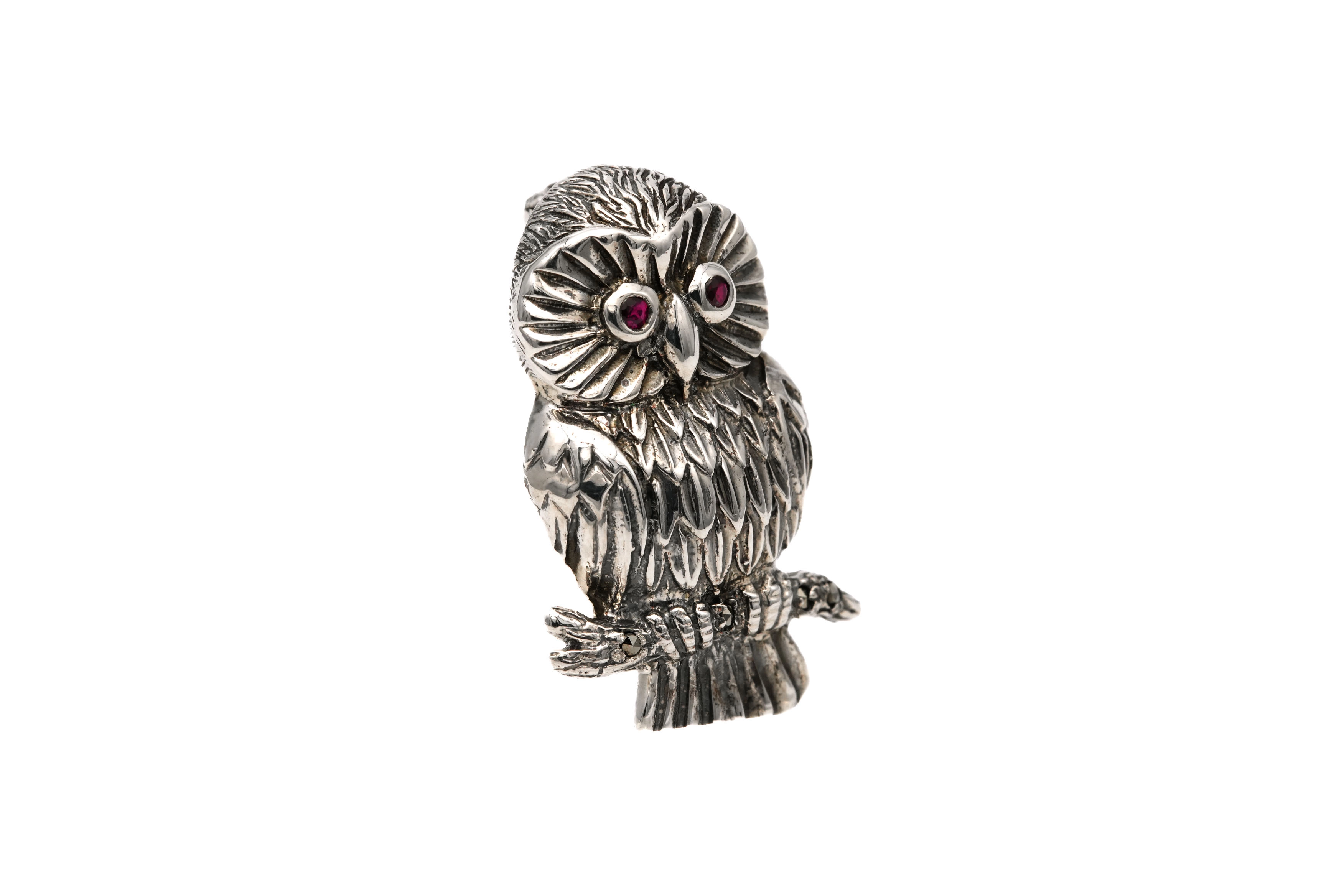 Broche contemporaine en argent 925 sertie de grenats - 5