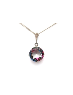 Pendentif Art Déco en argent serti d'une pierre du Rhin - 1