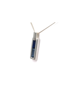 Pendentif contemporain en argent 800 serti de zirconiums - 3