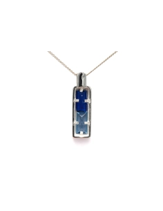 Pendentif contemporain en argent 800 serti de zirconiums - 4