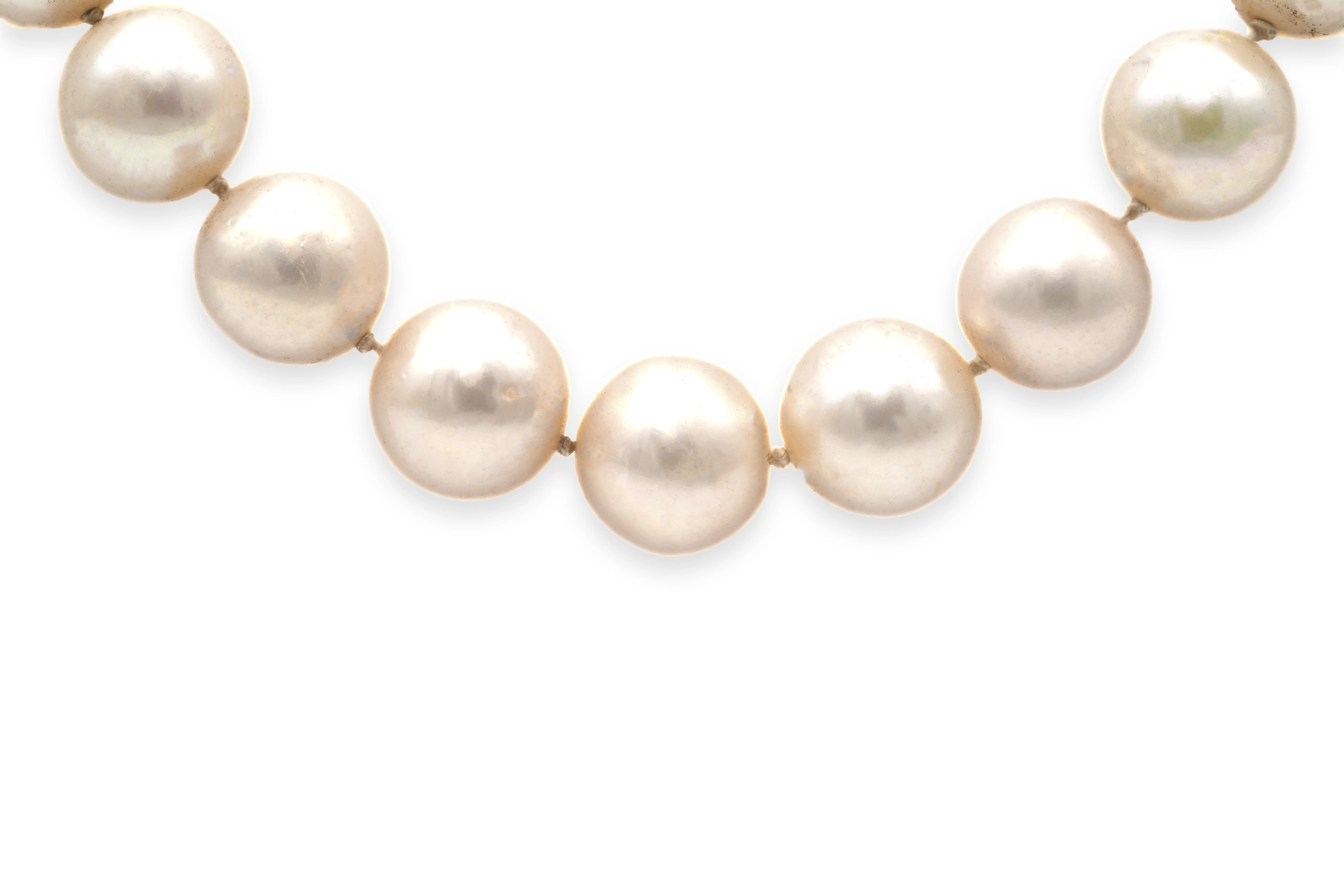 Collier de perles de culture contemporain en argent 925 - 1