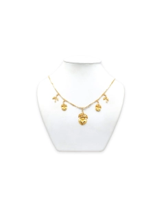 Collier Art Nouveau en or jaune 18 carats serti de perles - 2