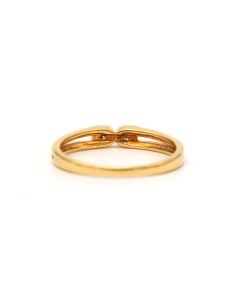 Bague contemporaine en or jaune 18 carats sertie de diamants taille "brillant" (+-ct) - 4