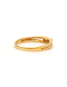 Bague contemporaine en or jaune 18 carats sertie de diamants taille "brillant" (+-ct) - 5