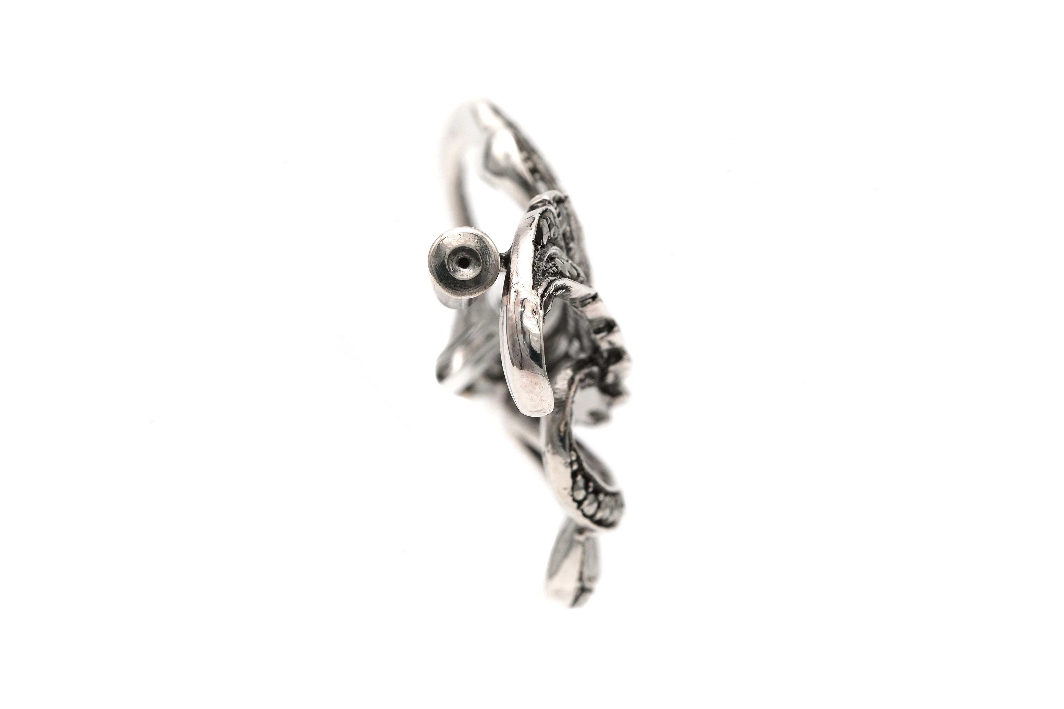 Broche Art Déco en argent 835 sertie de marcassites - 5