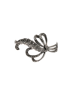Broche Art Déco en argent 835 sertie de marcassites - 6