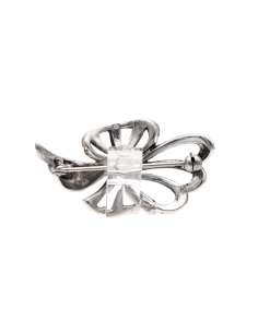 Broche Art Déco en argent 835 sertie de marcassites - 4