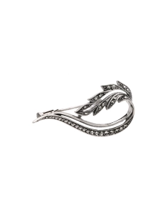 Broche Art Déco en argent 800 sertie de marcassites - 6