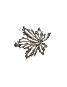 Broche Art Déco en argent 835 sertie de marcassites - 6